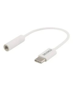 Deltaco USB-C to 3.5mm stereo adapter White

